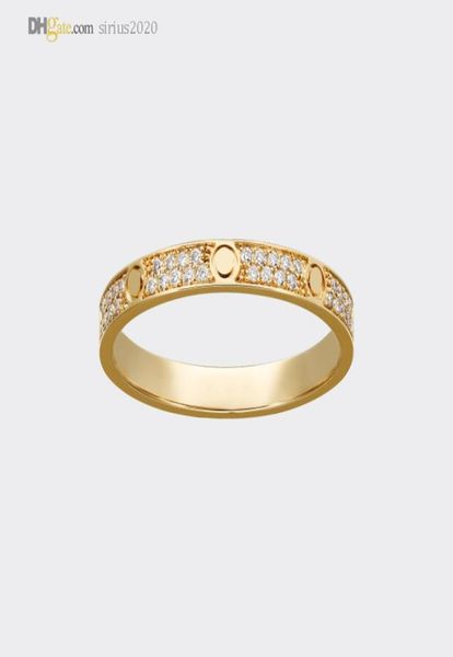 

love ring designer rings for women love wedding gold band diamondpave luxury jewelry accessories titanium steel goldplated never7285883, Silver