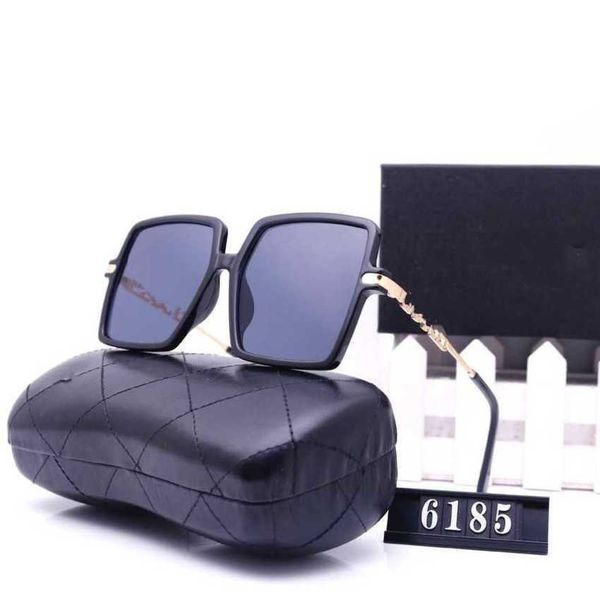 

50% off luxury designer new men's and women's sunglasses 20% off overseas street shooting travel fashion glasses 6185, White;black