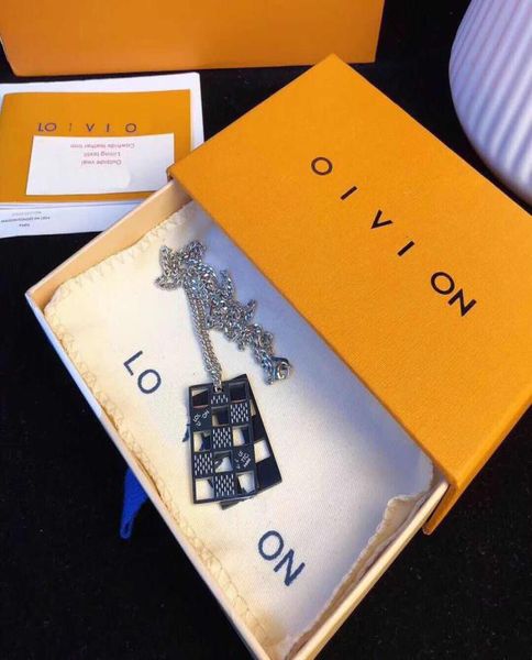 

brand double tag necklaces designer luxury pendant necklace classic premium jewelry long chain fashion selected style d8040570, Silver