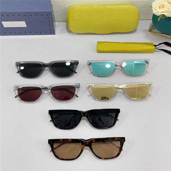 

50% off luxury designer new men's and women's sunglasses 20% off the first g-box gg0976 the same versatile metal leg trend, White;black