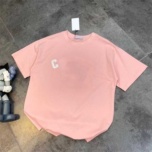 

80% off factory outlet online early spring 2023 new niche patch sequins short sleeve versatile fashion letter print t-shirt, White;black
