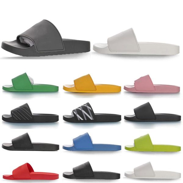 

balencigas balencaigaity 2023 pool slide slippers rubber track-s trainers designer mens slipper speed mule flip flop round italy no, Black