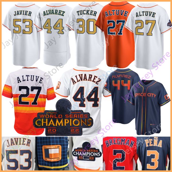 

ws gold baseball jersey jose altuve alex bregman jeremy pena yordan alvarez abreu nolan ryan kyle tucker mccullers jr. michael brantley stil, Blue;black