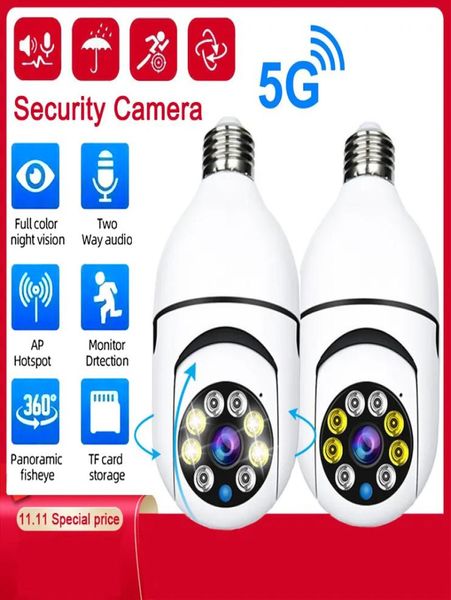 

wifi 360 panoramic bulb camera 1080p surveillance camera wireless home security cameras night vision two way audio smart motion de4590067