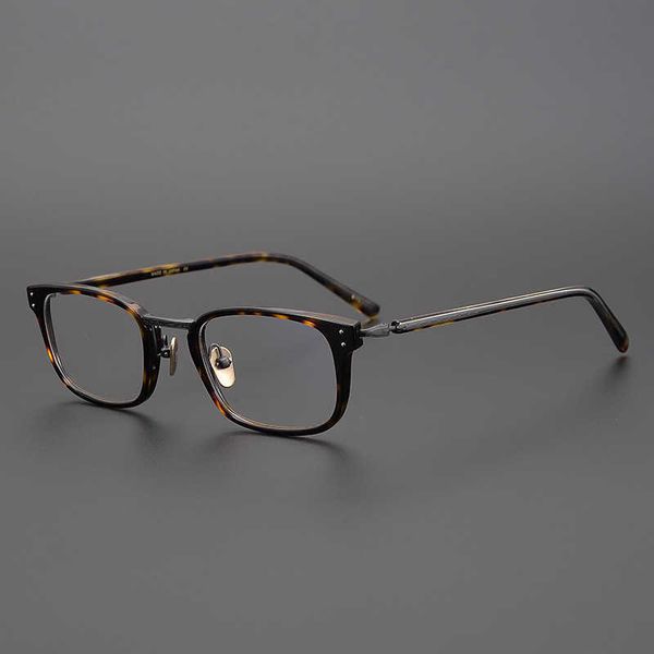

luxury designer new men's and women's sunglasses 20% off japanese small square hand-made spectacle frame high texture plate glasse, White;black