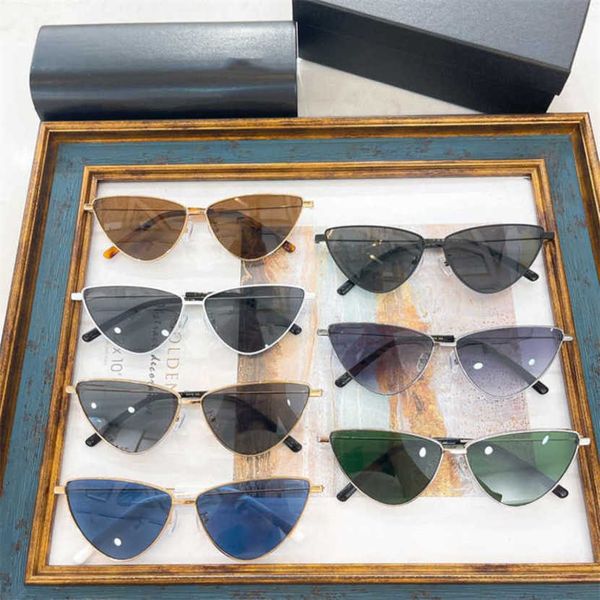 

30% off luxury designer new men's and women's sunglasses 20% off ins fashion personality metal cat eyes net red same style female, White;black