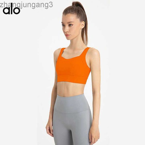 

alos yoga sports bra new shockproof running fitness suit high strength rope skipping decompression sports bra, White