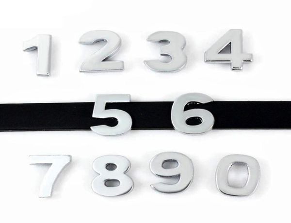 

new 8mm plain slide numbers quot09quot 20 pcslot can choose each number slide charms fit diy wristband belt bracelet ls1457534, Golden;silver
