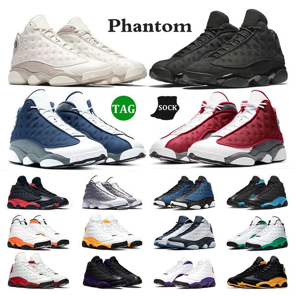 

13 men basketball shoes 13s black cat phantom university blue hyper royal flint atmosphere grey he got game women mens trainers sports sneak