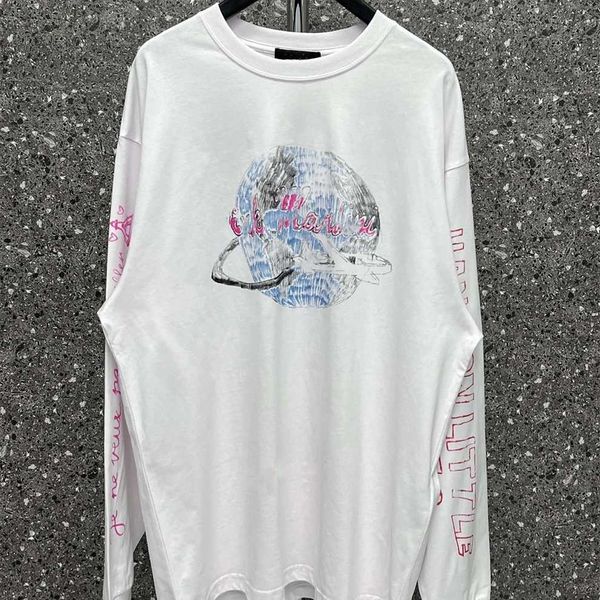 

80% off factory outlet online high edition home earth music t-shirt custom woven and dyed fabric os drop shoulder loose fit long, White;black