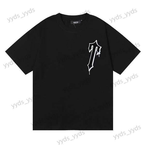 

men's t-shirts instrapstar letter t print crew neck short sleeve youth leisure sports cotton t-shirt t230327, White;black