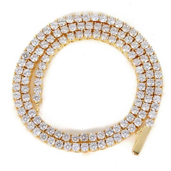 

fashion jewelry tennis necklace designer silver gold chain diamond zircon copper for men 3mm 4mm 5mm chains 16/18/20 inch 8inch jewellery, Black