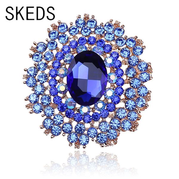 

pins brooches skeds crystal fashion women big brooch round luxury exquisite pin lady banquet party brooches pins jewelry gift 230325, Gray