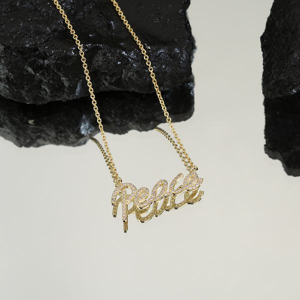 

gold silver diamond luxury peace letter designer pendant necklaces classic necklace for men women girls mother wedding party jewerlry access