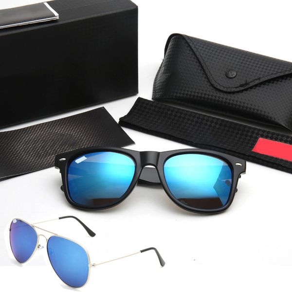 

summer sunglasses for women classic brand designer sunglasses men letter luxury glasses black blue eyewear with case, White;black