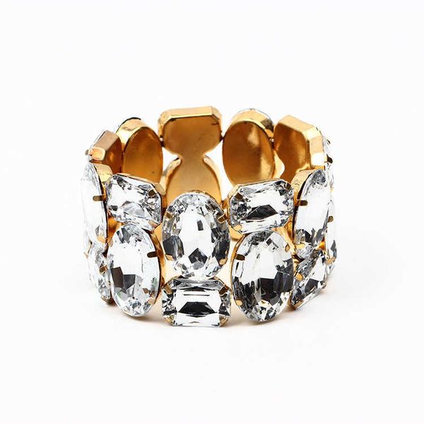 

charm s necklaces new exquisite wide elastic fashion handwear bridal wedding bracelet, Golden;silver