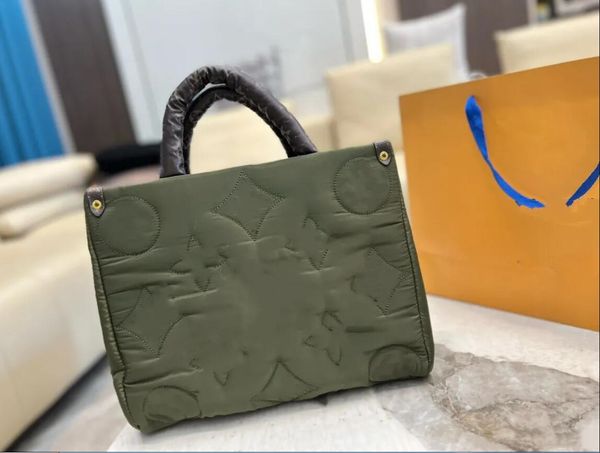

5a fall-winter cotton bag onthego totes bags silver nylon flap messenger mm gm bucketsoft handle handbag withh long strap leather shoulderba