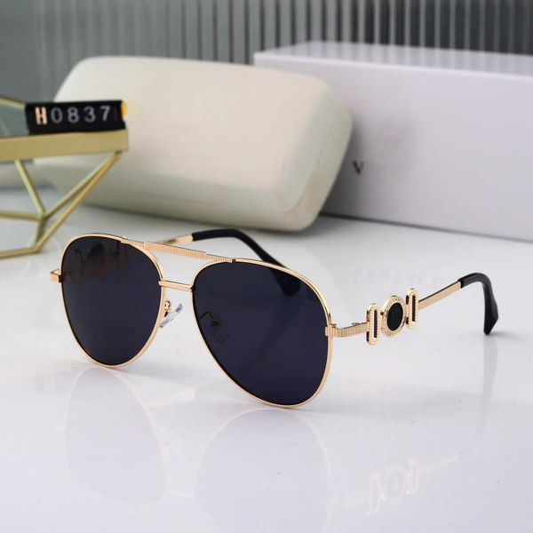 

luxury designer versage sunglasses men's women's vercace sunglasses fashion toad glasses printed thin travel sunglasses uv protect, White;black