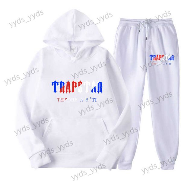 

men's tracksuits trapstar new men's and women's sports suit autumn and winter hoodie sweater suit loose print sportswear 2 pi, Gray
