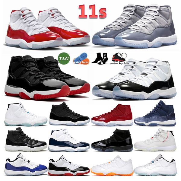 

2023 j11 basketball shoes jumpman 11 cherry 11s cool grey midnight navy veet bred concord cap and gown space jam gamma blue unc cool grey tr