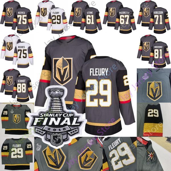 

vegas golden knights jersey marc-andre fleury mark stone max pacioretty william karlsson ryan reaves jonathan marchessault nate schmidt, Black;red