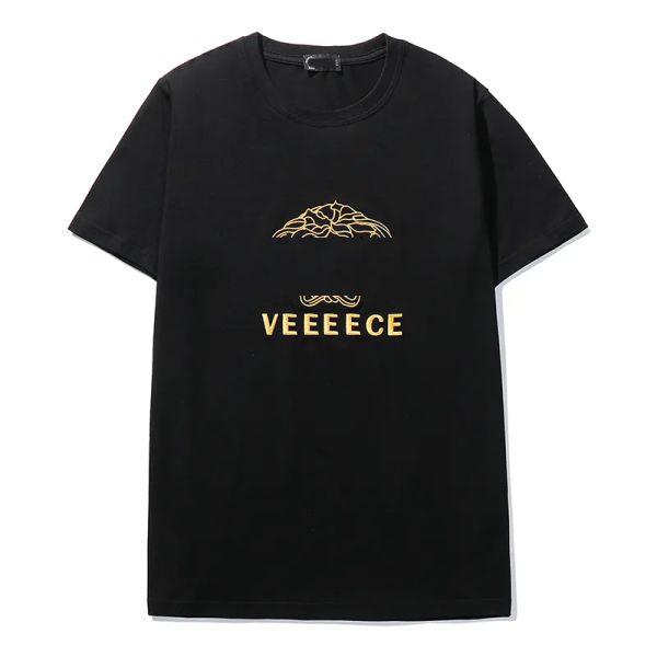 

designer mens t shirts printed v letter womens fashion mens shirts cotton tees short sleeve luxury colthes size s-4xl, White;black