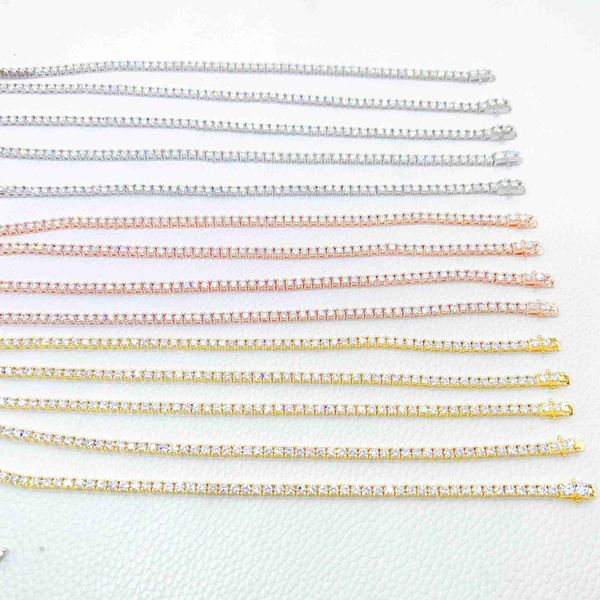 

wholesale price iced out 3mm vvs moissanite 925 sterling silver hip hop tennis chain