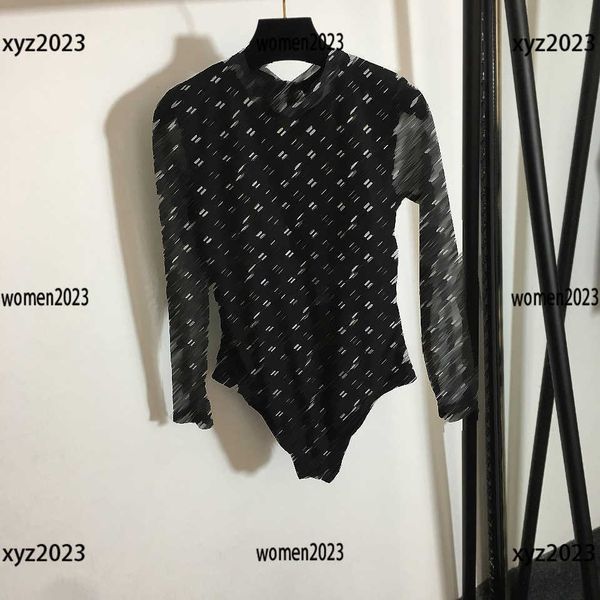 

luxury women open back long sleeve one piece swimwear lady designer bikini size s-xl gradient swimsuit new arrival, White;black