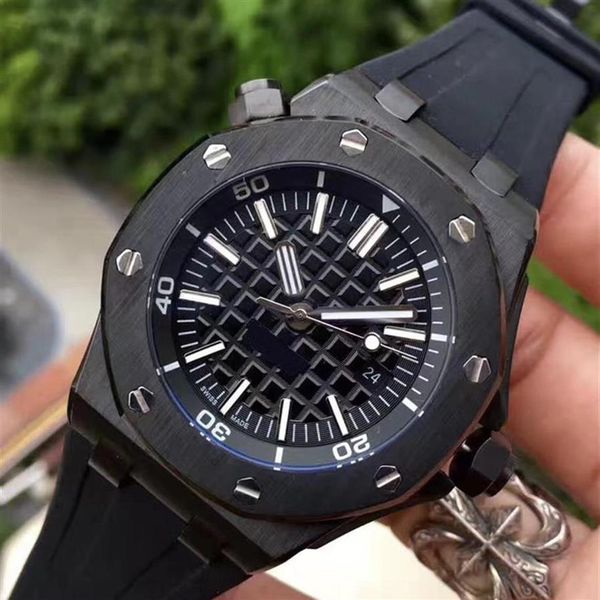 

new men watch stainless steel automatic mechanical silver rose gold blue black royal sapphire back see through a33 a10224j, Slivery;black