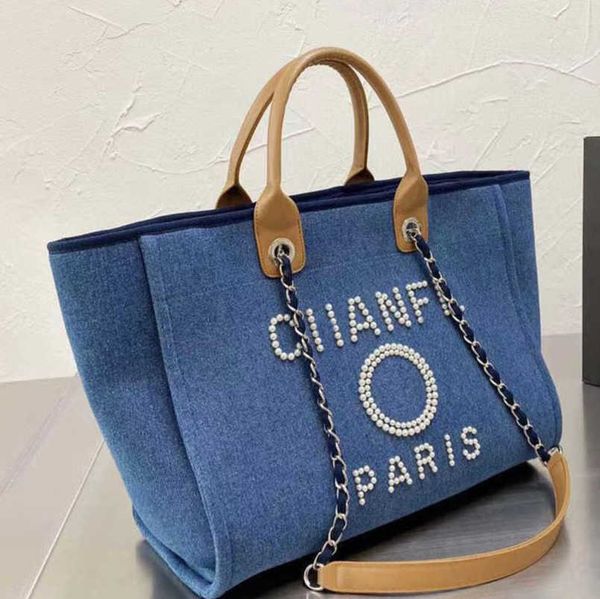 

classics women's luxury handbags beach bags ch brand designer fashion pearl canvas women packs chains evening bag small mini handbag la