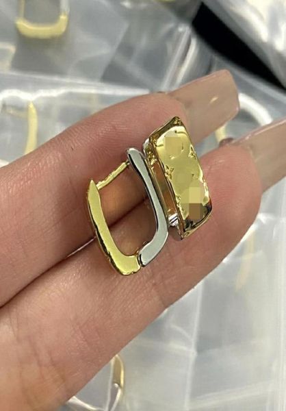 

new designed women silver dangle earring studs l letter brass 18k gold plating ladies huggie earrings designer jewelry le56933592