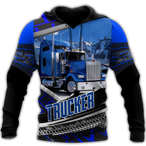 

fashion 3d print truck driver work jacket unique funny hrajuku street apparel casual hoodie/zipper/sweatshirt top, Black