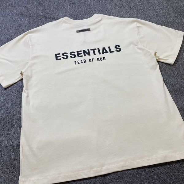 

fog t shirt mens essentialls designer tees ess women tshirts fg cotton back drop patch crew neck cotton loose couple short sleeve, White;black