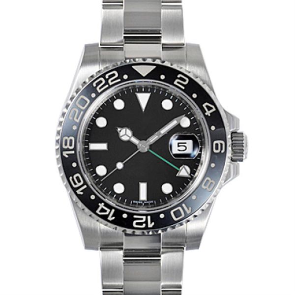 

mens watches ceramic bezel 316l steel 116710 black watch montre de luxe automatic wristwatches sports self-wind wristwatch wat256g, Slivery;brown