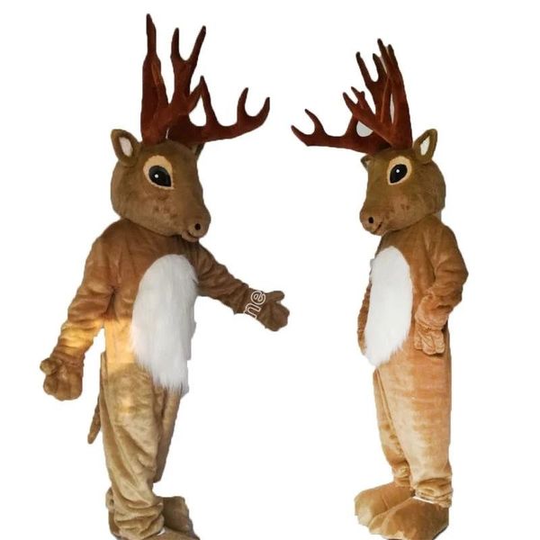 

big horn deer mascot costume cartoon anime theme character carnival adults size christmas birthday party outdoor outfit suit, Red;yellow