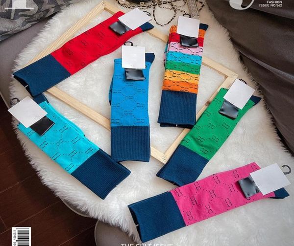 

2022 luxury double g letter stocking designer mens womens socks wool stockings senior streets comfortable knee leg so3835767, Black