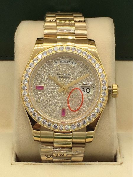 

mens designer watches 41mm qualtiy diamond automatic mechanical men wristwatch full stainless steel strap man wristwatches sports montre lux, Slivery;golden