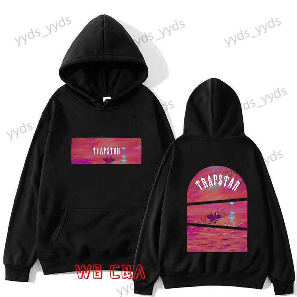 

men's hoodies sweatshirts 2023 new trapstar hoodie men's hip hop casual street apparel in t230327, Black