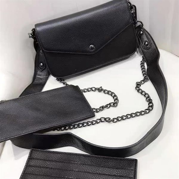 

dicky0750 leather clutch handbags for women evening bags fashion chain purse lady shoulder handbag presbyopic crossbody mini messe242u