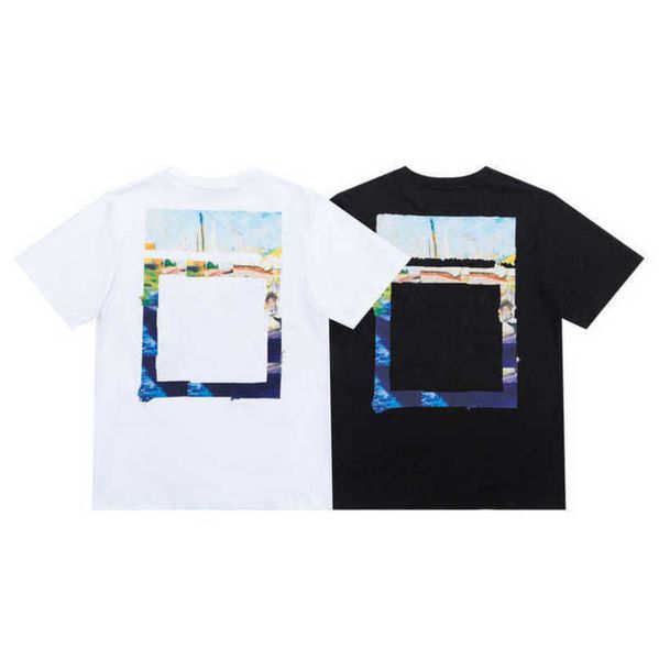 

fashion offs luxury men's t shirt designer brand t-shirts back arrow x letters print women t-shirt casual tees hip hop short sleeve co, White;black