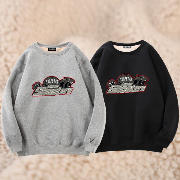 

trapstar men's pullover classic embroidery letters fashion casual fashion brand men's luxury clothing pure cotton simple street pl, Black