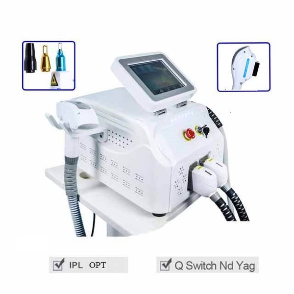 

ipl machine hair removal tattoo removal beauty equipment q switch nd yag laser 1320nm carbon peel 1064nm 532nm pigment removal tattoo remove, Black;white