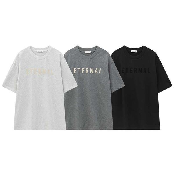

fog t shirt mens essentialls designer tees ess women tshirts fg new main line collection print high loose short sleeve t-shirt, White;black
