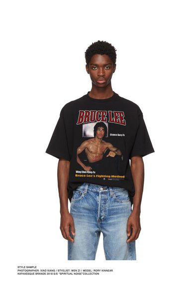 

mens t-shirts designer t-shirt american outdoor back mens womens casual short sleeves luxury clothing garcon shirt print sport bruce lee, White;black