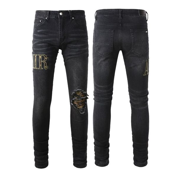 

men's distressed ripped skinny jeans mens jeans slim motorcycle moto biker causal mens denim pants hip hop men jeans130, Blue