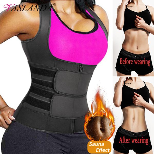 

women's shapers sweat waist trainer vest slimming corset for weight loss body shaper sauna suit compression shirt belly girdle shapewe, Black;white