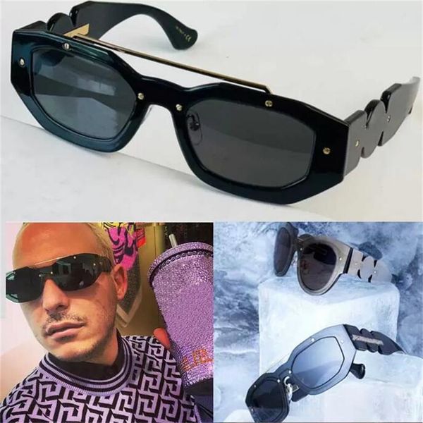 

biggie tetu sunglasses trend brand designer hip-hop icon luxury style low lens shape with wide temples mens womens summer personality wild g, White;black