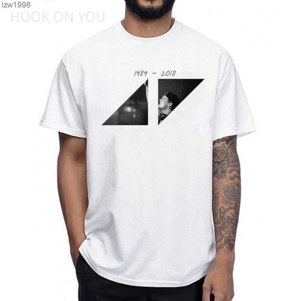 

t-shirts men's rock band dj avicii print t-shirt, White;black