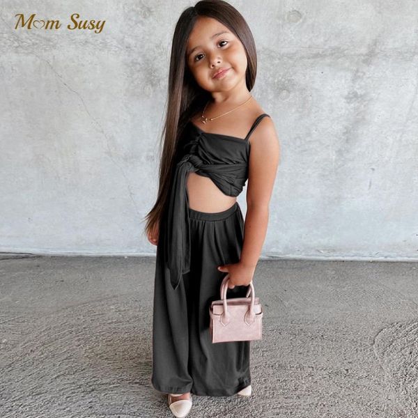 

clothing sets fashion baby girl clothes set long pantvest 2pcs summer spring autumn infant toddler child beachwear suit 110y 230327, White