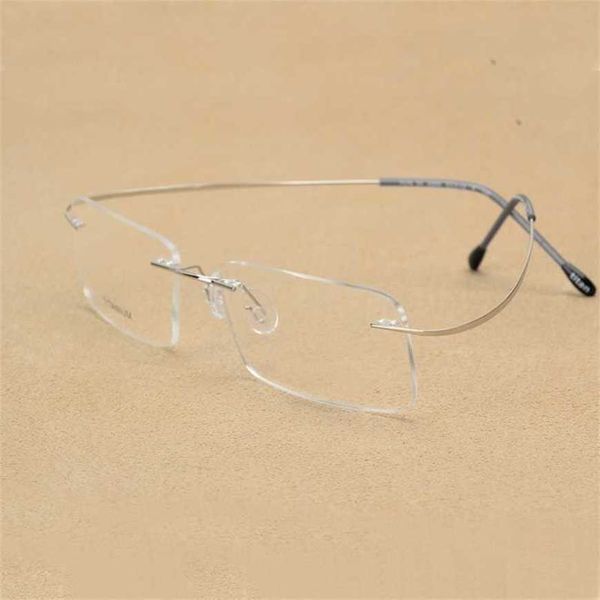

luxury designer sunglasses 20% off rimless eye light fashion metal spectacles reading glasses frame mens decoration women eyewear fill presc, White;black